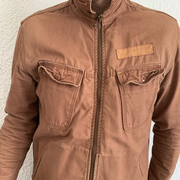 Tan Koto Bomber Jacket with Zip Front-Like New - Picture 3 of 8